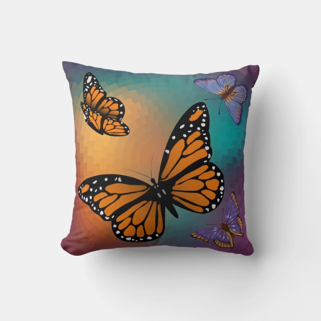 BUTTERFLIES THROW PILLOW (Front)