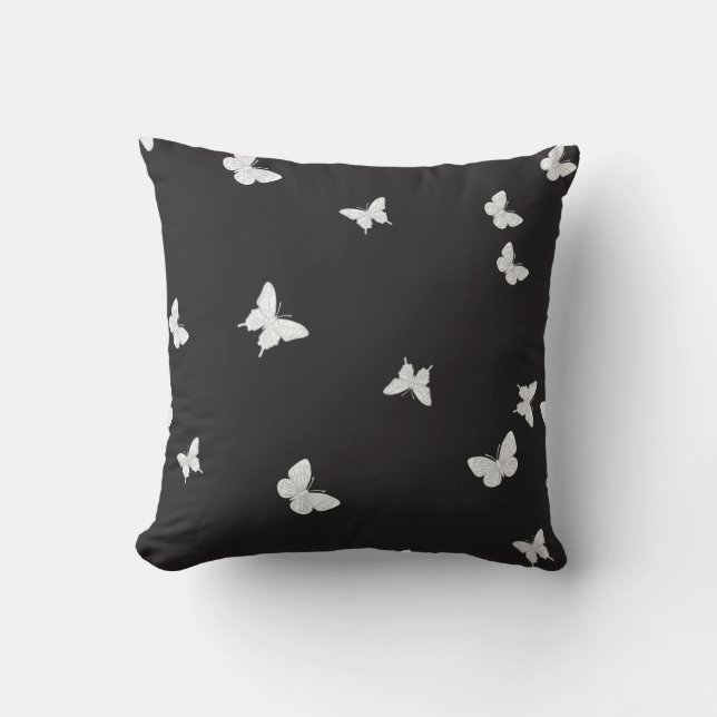Butterflies Throw Pillow (Front)