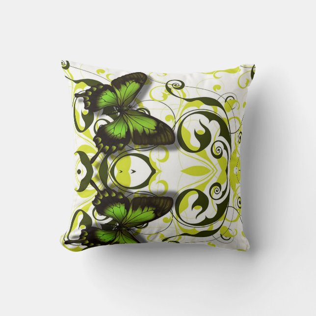 Butterflies Throw Pillow (Front)