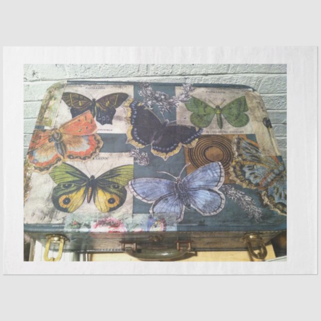 butterflies- travel suitcase tissue paper (Front)