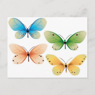 Butterflies vector design postcard
