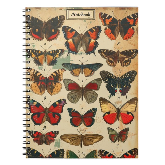 Butterflies Vintage Notebook (Front)