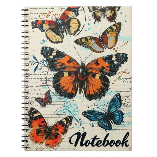 Butterflies Vintage Notebook (Front)