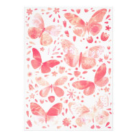 Butterflies Watercolor Coral Pink Photo Print