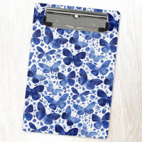 Butterflies Watercolor Pattern Blue