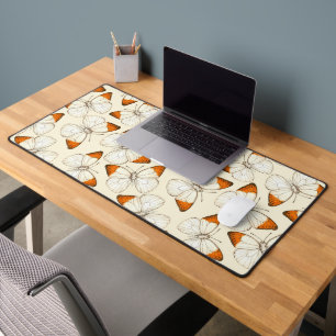 Butterflies watercolor pattern desk mat