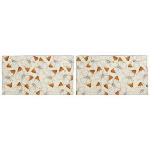 Butterflies watercolor pattern pillowcase