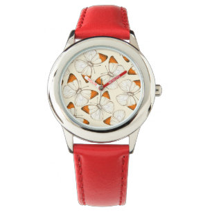 Butterflies watercolor pattern watch