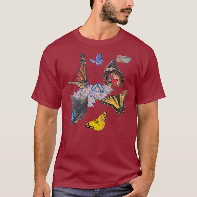 butterflies with circle triangle 26 T-Shirt (Front)