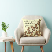 Butterflies with Leopard-like Spots and Quote Throw Pillow (Chair)