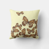 Butterflies with Leopard-like Spots and Quote Throw Pillow (Back)