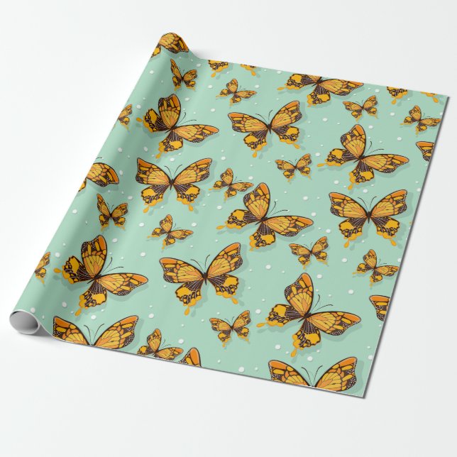 Butterflies Wrapping Paper (Unrolled)