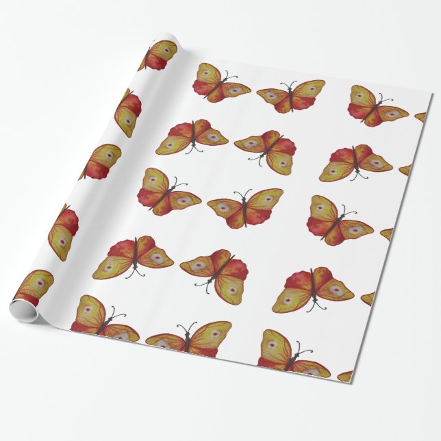 Butterflies  Wrapping Paper, 30 in x 6 ft Paper (Unrolled)