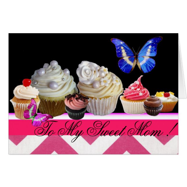 BUTTERFLIES YUMMY CUPCAKES LA JOURNÉE DE LA MÈRE D (Devant horizontal)