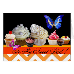 BUTTERFLIES YUMMY CUPCAKES SWEET FATHER'S DAY