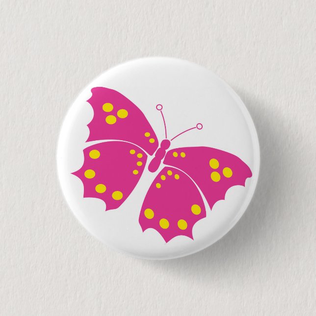 Butterfly 1 Inch Round Button (Front)