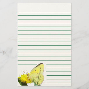 Butterfly 1 lined stationery