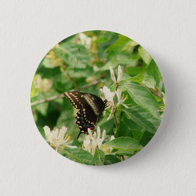 Butterfly 2 Inch Round Button (Front)