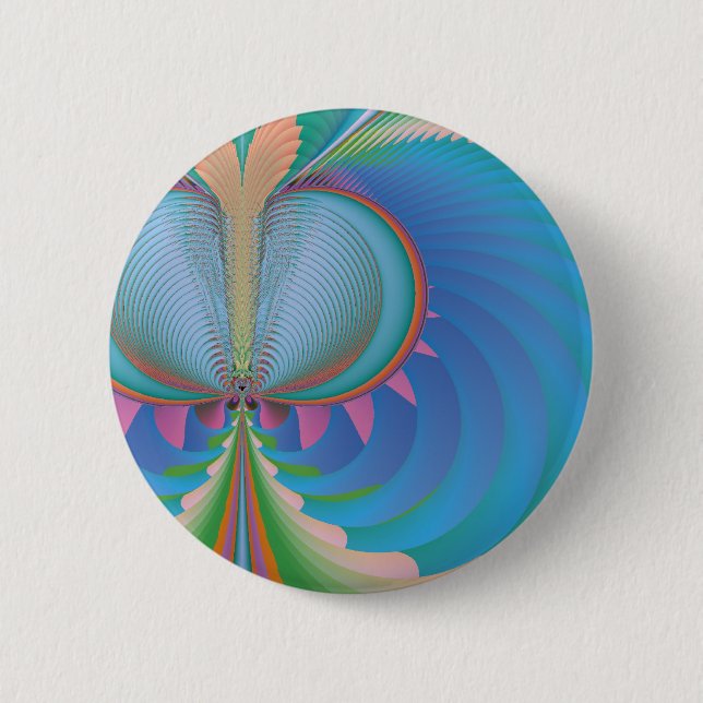 Butterfly 2 Inch Round Button (Front)