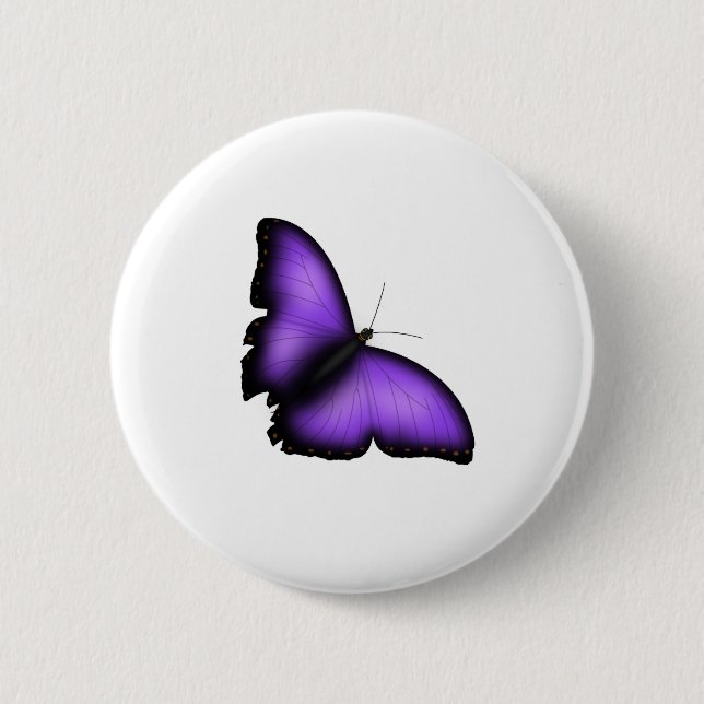 Butterfly 2 Inch Round Button (Front)