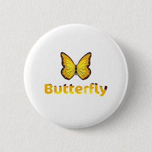 Butterfly 2 Inch Round Button