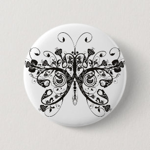 Butterfly 2 Inch Round Button