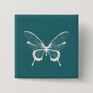 Butterfly 2 Inch Square Button