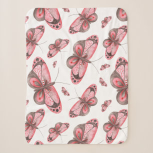 Butterfly Abstract Art Sherpa Blanket