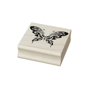 butterfly abstract art stamp