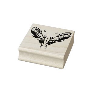butterfly abstract art stamp
