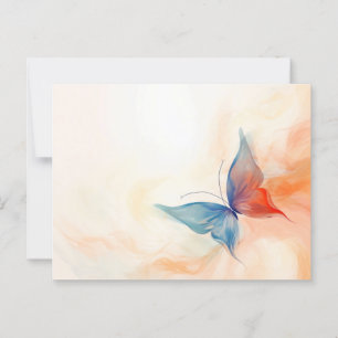 Butterfly abstract painting postcard