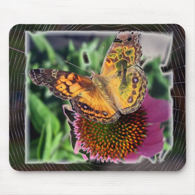 Butterfly Abstract Photography Art Mouse Pad (Front)