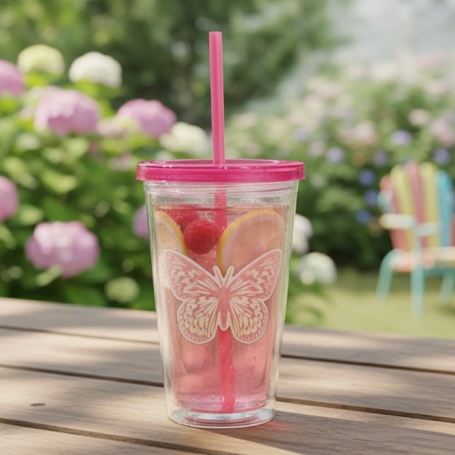 Butterfly Acrylic Tumbler (Creator Uploaded)