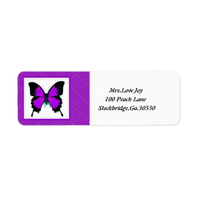 Butterfly Address Lables (Front)