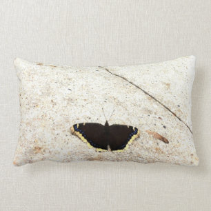 Butterfly Against Stone Lumbar Pillow