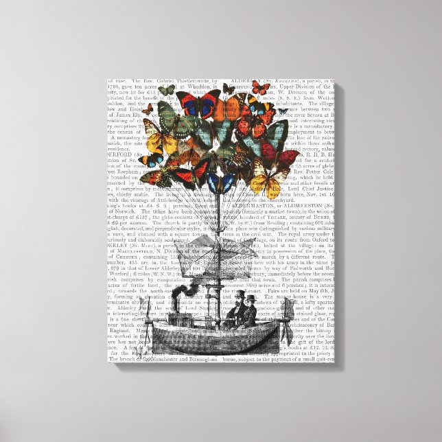 Butterfly Airship Canvas Print (Front)