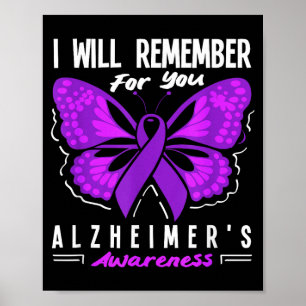 Butterfly alzheimer's awareness support squad poster