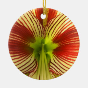 Butterfly Amaryllis Ceramic Ornament