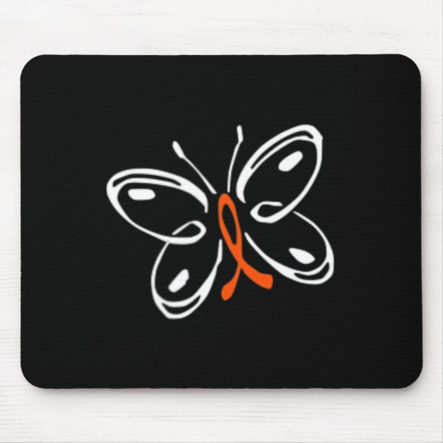 Butterfly  Aml Leukaemia Awareness  Mouse Pad (Front)