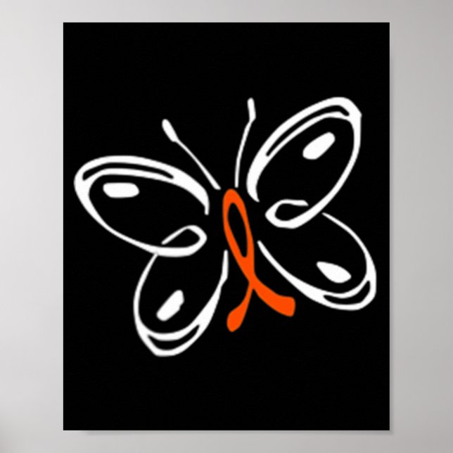 Butterfly  Aml Leukaemia Awareness  Poster (Front)