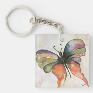 Butterfly and Angel Abstract Acrylic Keychain