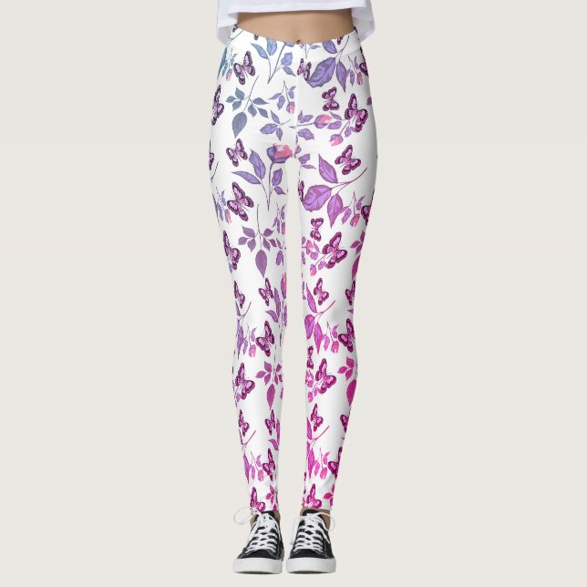 Butterfly and beautiful nature   Leggings (Front)