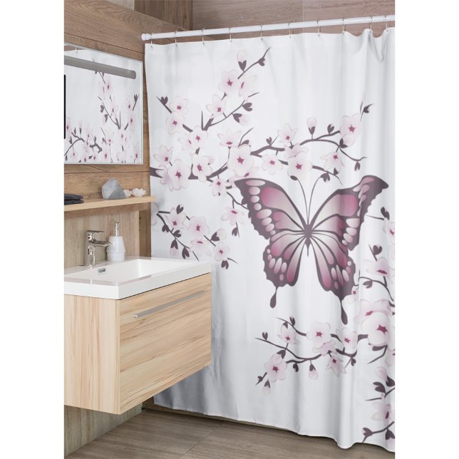 Butterfly And Cherry Blossom Mauve (Creator Uploaded)