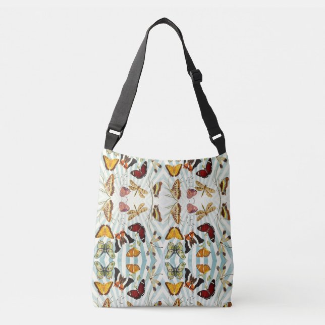 Butterfly and Dragonfly Crossbody Bag (Front)