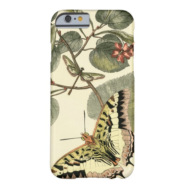 Butterfly and Dragonfly with Red Flowers Case-Mate iPhone Case (Back)