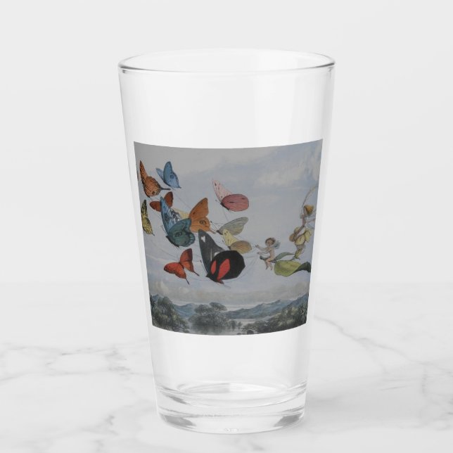 Butterfly and Fairy Queen Butterflies Fairies Glass (Front)