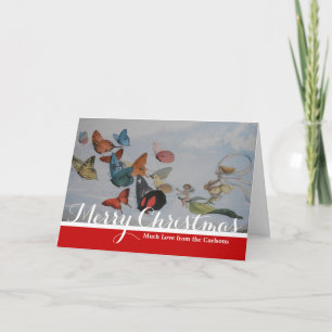 Butterfly and Fairy Queen Butterflies Fairies Holiday Card