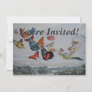 Butterfly and Fairy Queen Butterflies Fairies Invitation