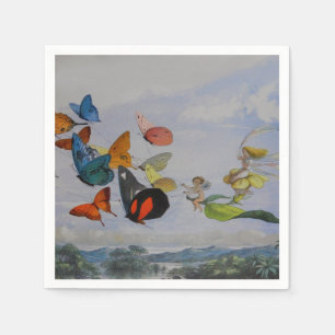 Butterfly and Fairy Queen Butterflies Fairies Napkin