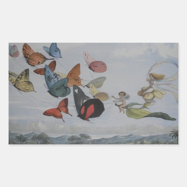 Butterfly and Fairy Queen Butterflies Fairies Sticker (Front)